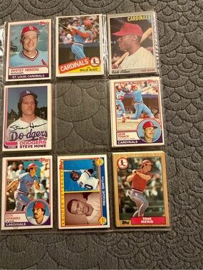 Topps Baseball Card Lot - Red, Blue, White